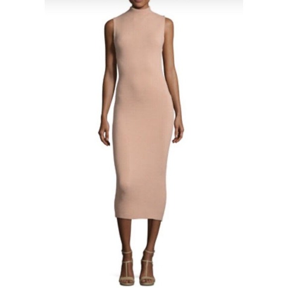 Alice + Olivia Sweater Dress Large Hana Womens Sleeveless Mock Neck Midi Pink - Picture 5 of 15